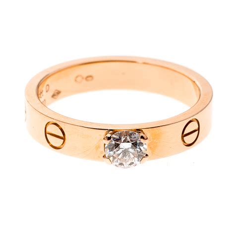 love cartier rose gold|18k rose gold diamond solitaire.